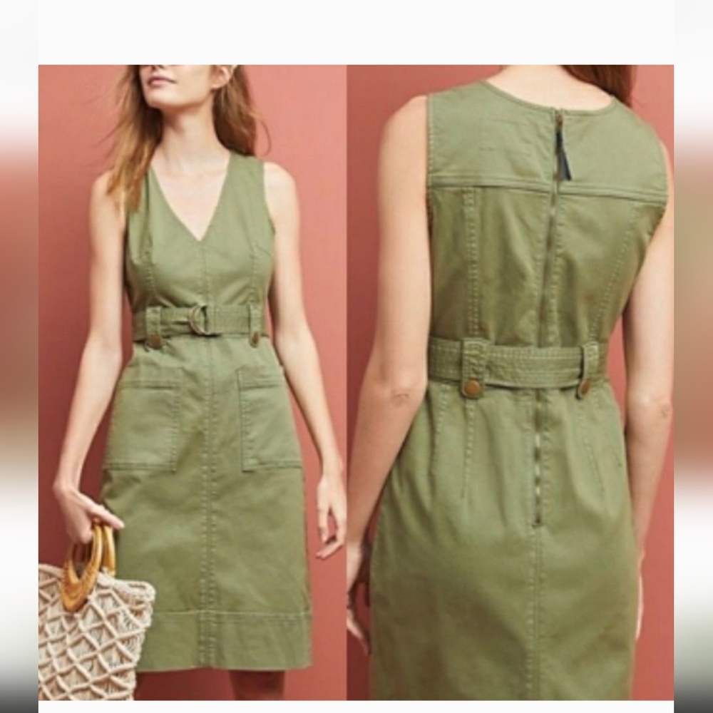 Mauve Utility belted dress